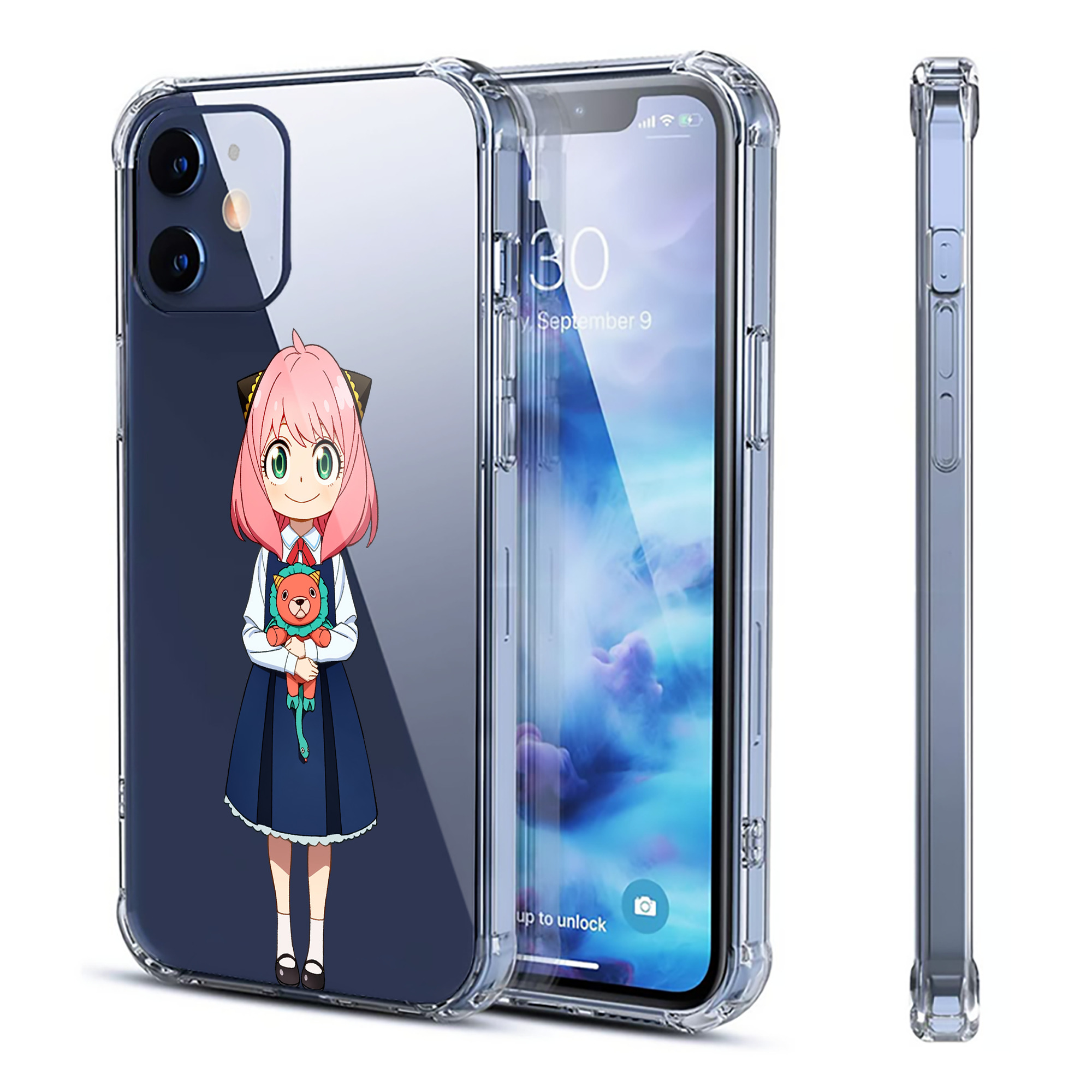 （画像用） SPY×FAMILY间谍家家酒 【iPhone 12シリーズ対応】透明スマホケース（クリアソフトケース）